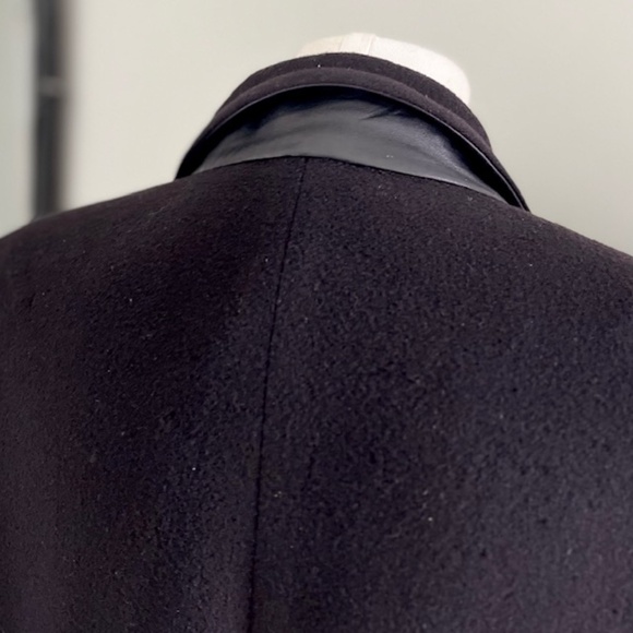 Hermes Mens Vintage Cashmere Black Coat Size 50 - Picture 2 of 10